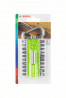 BOSCH 2607002823 Screwdriver bit set with carabiner (light green), 21 pcs