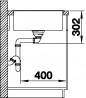BLANCO 523216 Sink Axia III 5 S gray rock InFino with eccent. Silgranit PuraDur