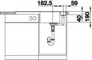 BLANCO 523215 Sink Axia III 5 S anthracite InFino with eccent. Silgranit PuraDur