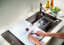 BLANCO 523215 Sink Axia III 5 S anthracite InFino with eccent. Silgranit PuraDur