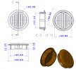 Duct vent 50mm beech height 17mm