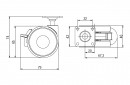 TENTE Castor Linea 65 mm with brake 70 kg, dark grey