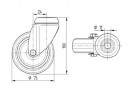 TENTE Castor rotating 2470POO075P30-11