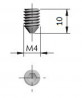 IF-Triade locking screw with point (worm) M4x10