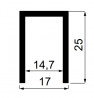 SEVROLL 214-866 U profile steel 2m silver