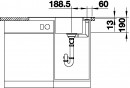 BLANCO 523183 Sink Axia III 45 S anthr. InFino with eccent. Silgranit PuraDur