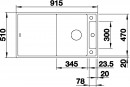 BLANCO 523212 Sink Axia III 5 S tartufo InFino with eccentric Silgranit PuraDur