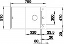 BLANCO 523180 Sink Axia III 45 S tartufo InFino with eccentric Silgranit PuraDur