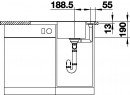 BLANCO 523199 Sink Axia III 45 SF anthr. InFino with eccent. Silgranit PuraDur