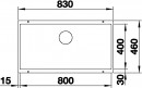 BLANCO 523150 Sink Subline 800-U coffee InFino manual Silgranit PuraDur