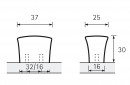 HETTICH 9132314 Knob ITRI 38/16 mm brushed steel imitation