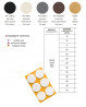 Felt pad 25/3mm white - 1000 pcs.