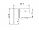 SCILM corner coupling/end cap 150 mm, white glossy