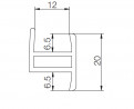 SCILM continuous coupling 100 mm, brushed aluminium