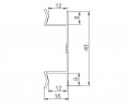 SCILM flexi coupling 150 mm, brushed stainless steel