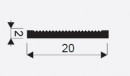 SEVROLL 02292 decorative strip S20 3m olive