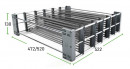 KES 005360 SpaceFlexx organizer for drawer depth 550 mm