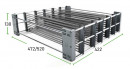 KES 005360 SpaceFlexx organizer for drawer depth 450 mm