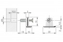 IF-Tris shelf support including screw and dowel (100 pcs.) body part nickel