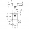 GROHE 31650AP0 Sink K700 50-C 400 x 500mm granite black