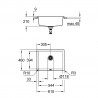 GROHE 31655AP0 Sink K700U 70-C 610 x 457mm granite black