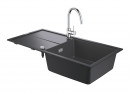 GROHE 31885AP0 Set K400 granite black + Bauclassic chrome