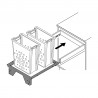 HETTICH 9279106 AvanTech YOU Pull Laundry -* basket 600 500mm plastic white