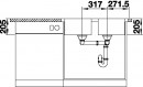 BLANCO 523039 Sink LEMIS 8 IF brushed stainless steel without eccentric
