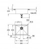 GROHE 31574SD1 Sink K700U 60-S 544 x 444mm stainless steel, brushed