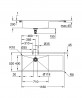 GROHE 31581SD1 Sink K1000 80-S 1160 x 520mm sink left stainless steel, brushed