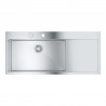 GROHE 31581SD1 Sink K1000 80-S 1160 x 520mm sink left stainless steel, brushed