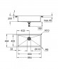 GROHE 31580SD1 Sink K700 90-S 864 x 464mm stainless steel, brushed