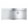 GROHE 31582SD1 Sink K1000 80-S 1160 x 520mm sink right stainless steel, brushed