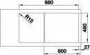 BLANCO 523034 Sink LEMIS XL 6 S-IF brushed stainless steel