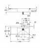 GROHE 31582SD1 Sink K1000 80-S 1160 x 520mm sink right stainless steel, brushed