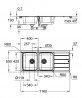 GROHE 31588SD1 Sink K500 80-S 1160 x 500mm stainless steel, brushed