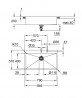 GROHE 31584SD1 Sink K800 90-S 846 x 510mm stainless steel, brushed