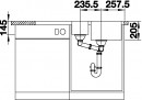 BLANCO 523033 Sink LEMIS 6 S-IF brushed stainless steel with eccentric