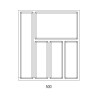 Cutlery tray SKY 500/50 (422 x 474 mm) anthracite