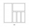 Cutlery tray SKY 500/60 (522 x 474 mm) anthracite