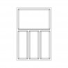 Cutlery tray SKY 500/40 (322 x 474 mm) white