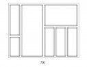Cutlery tray SKY 500/70 (622 x 474 mm) white
