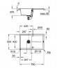 GROHE 31639AP0 Sink K400 50-C 780 x 500mm granite black