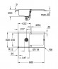 GROHE 31644AP0 Sink K500 50-C 860 x 500mm granite black
