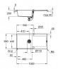 GROHE 31645AP0 Sink K500 60-C 1000 x 500mm granite black