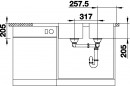 BLANCO 523036 Sink LEMIS 8 S-IF brushed stainless steel without eccentric