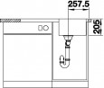 BLANCO 523031 Sink LEMIS 45 S-IF brushed stainless steel with eccentric