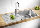BLANCO 523035 Sink LEMIS XL 6S-IF brushed stainless steel with eccentric