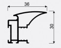 SEVROLL 05307 Fox II handle profile, 2.7m black mat