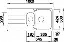 BLANCO 523033 Sink LEMIS 6 S-IF brushed stainless steel with eccentric